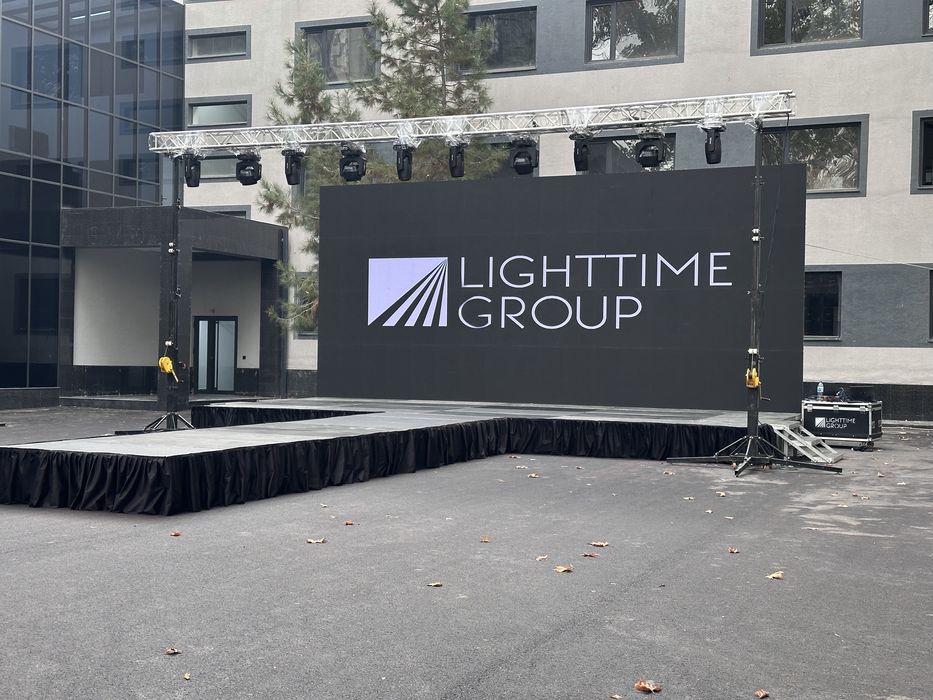 Led ekran, podium, svetomuzika, alyuminiyeviy ferm