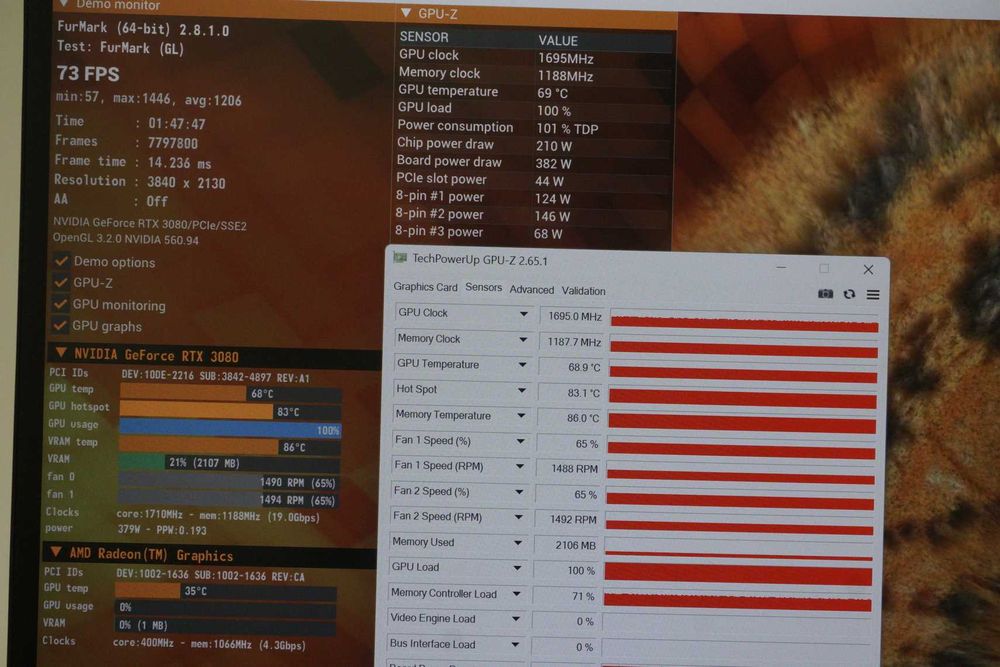 Видеокарта GPU, Nvidia RTX 3080 10GB EVGA FTW 3 / Вкл.ДДС