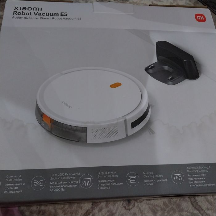 Новый робот пылесос, XIAOMI ROBOT VACUUM E5. Не использованный.