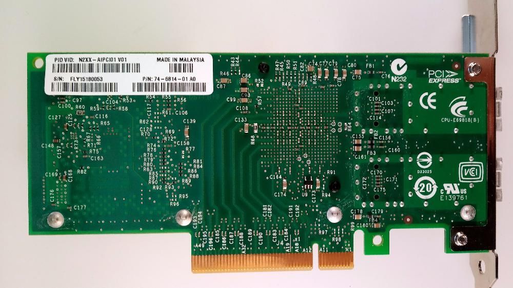 Intel 10Gb X520-DA2 DP LAN Адаптер HPE 560SFP+ Dell VFVGR AIPCI1