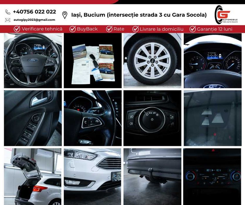 FORD FOCUS Fab2016Benzină Euro6Navi Xenon Climatronic Senzori Garanție