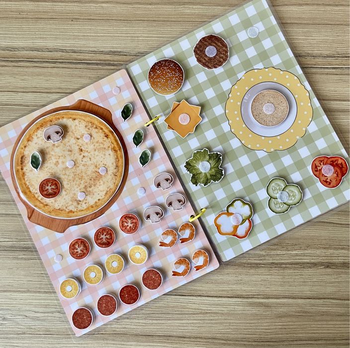 Книга игра «Весела кухня» с велкро, на лепенки