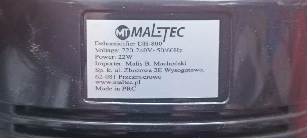 Dezumidificator aer Maltec DH-800, 300ml/zi