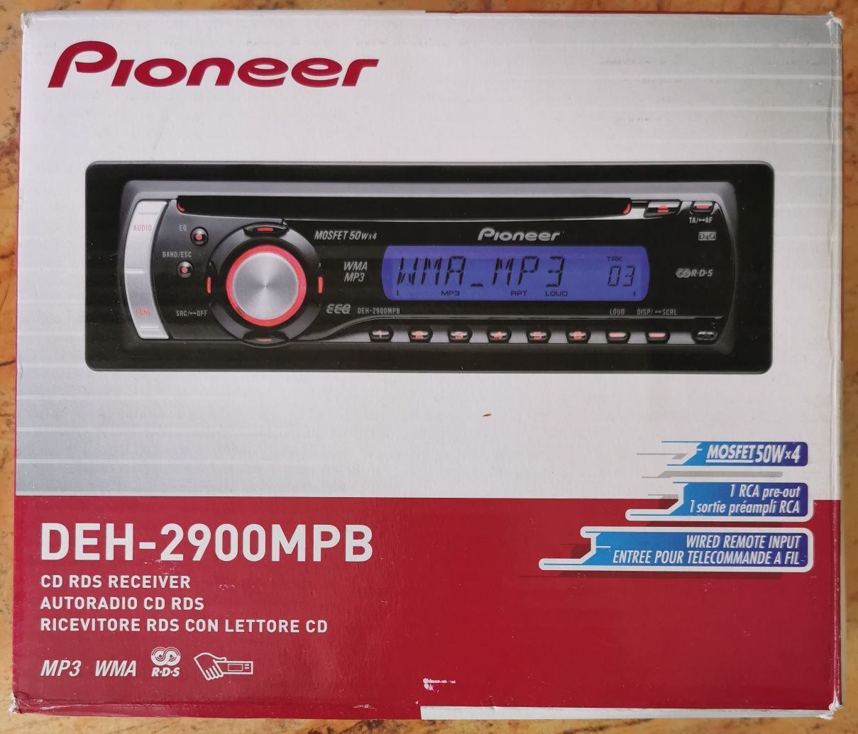 Radio CD auto Pioneer DEH-2900MPB, 4 x 50W