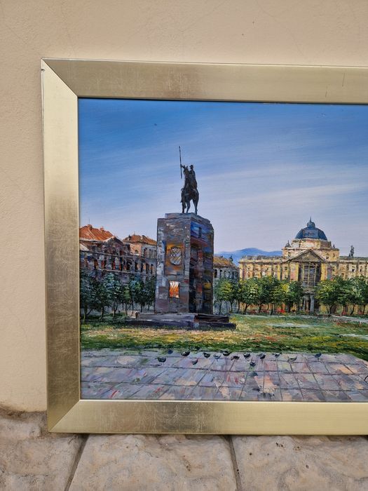Антикварна картина Масло автор платно картина пейзаж