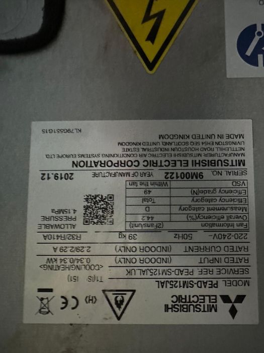 Vand Mitsubishi Electric Mrslim Duct Pea-M250LA +Puz-M250YKA 25 kw