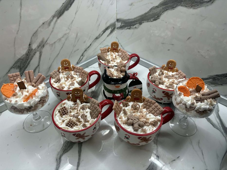 Коледни соеви свещи ръчна изработка