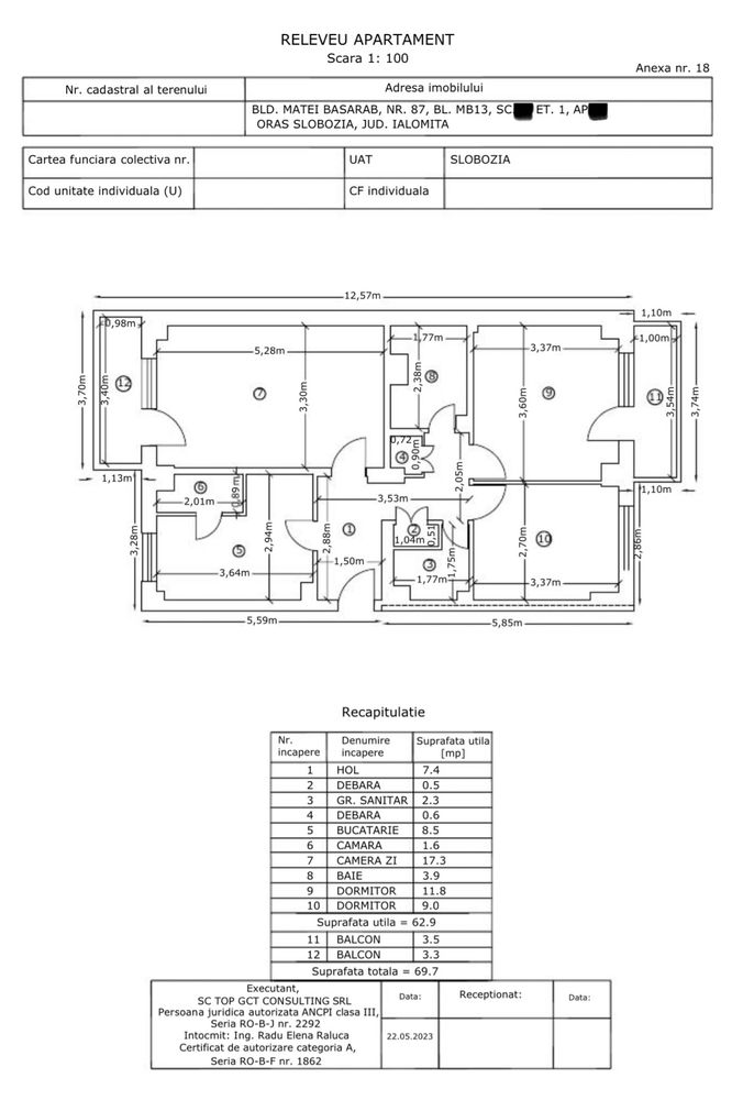 Apartament 3 camere MB-uri