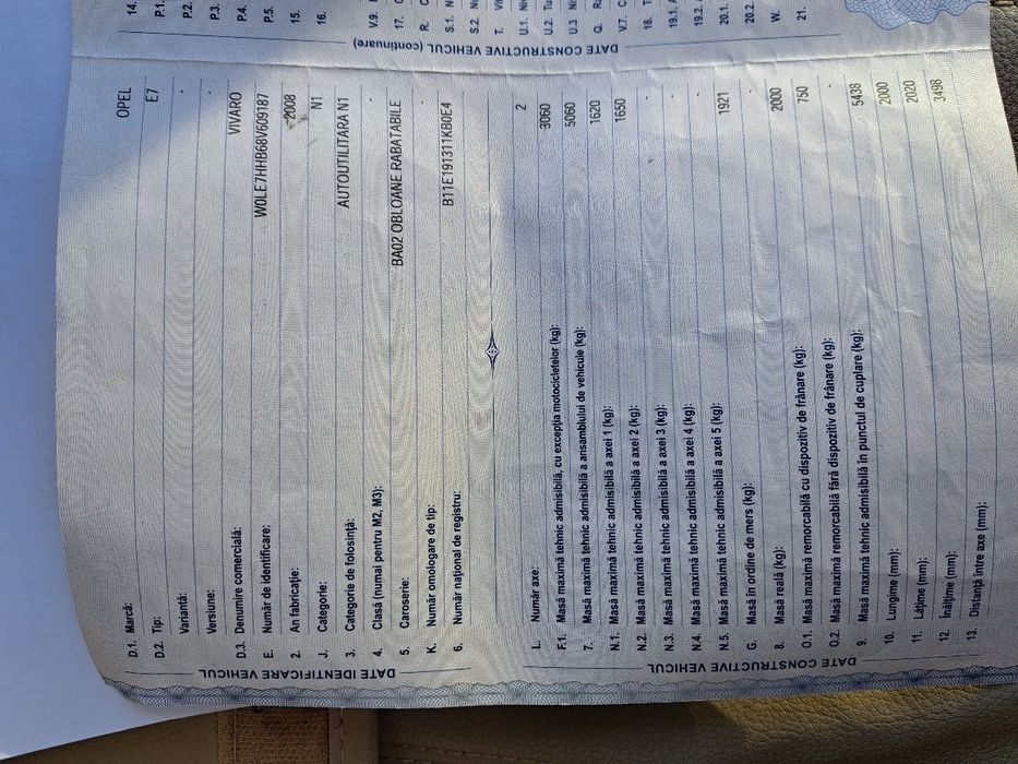 Carosata Opel Vivaro