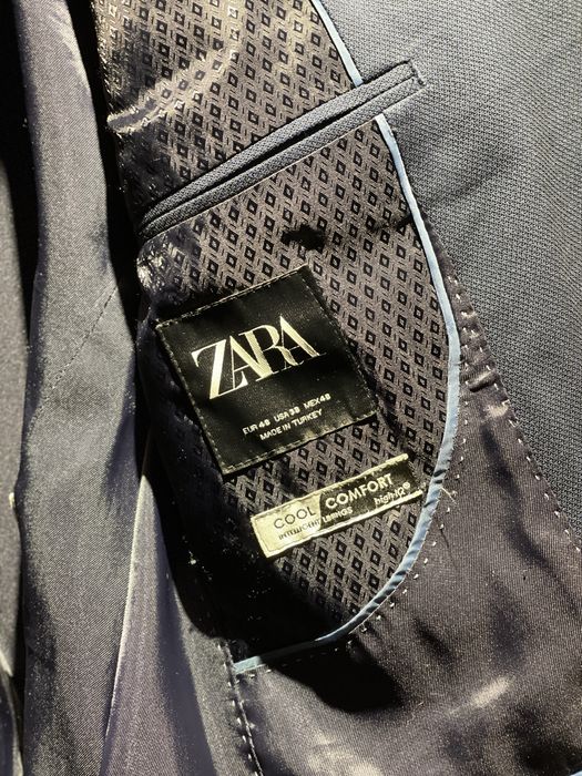 Мъжко сако ZARA, размер 48 M / L, тъмносиньо, добро състояние