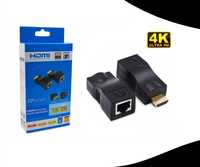 HDMI удължител с LAN кабел ,RJ 45 порт до 30М, 4К удължител лан кабел