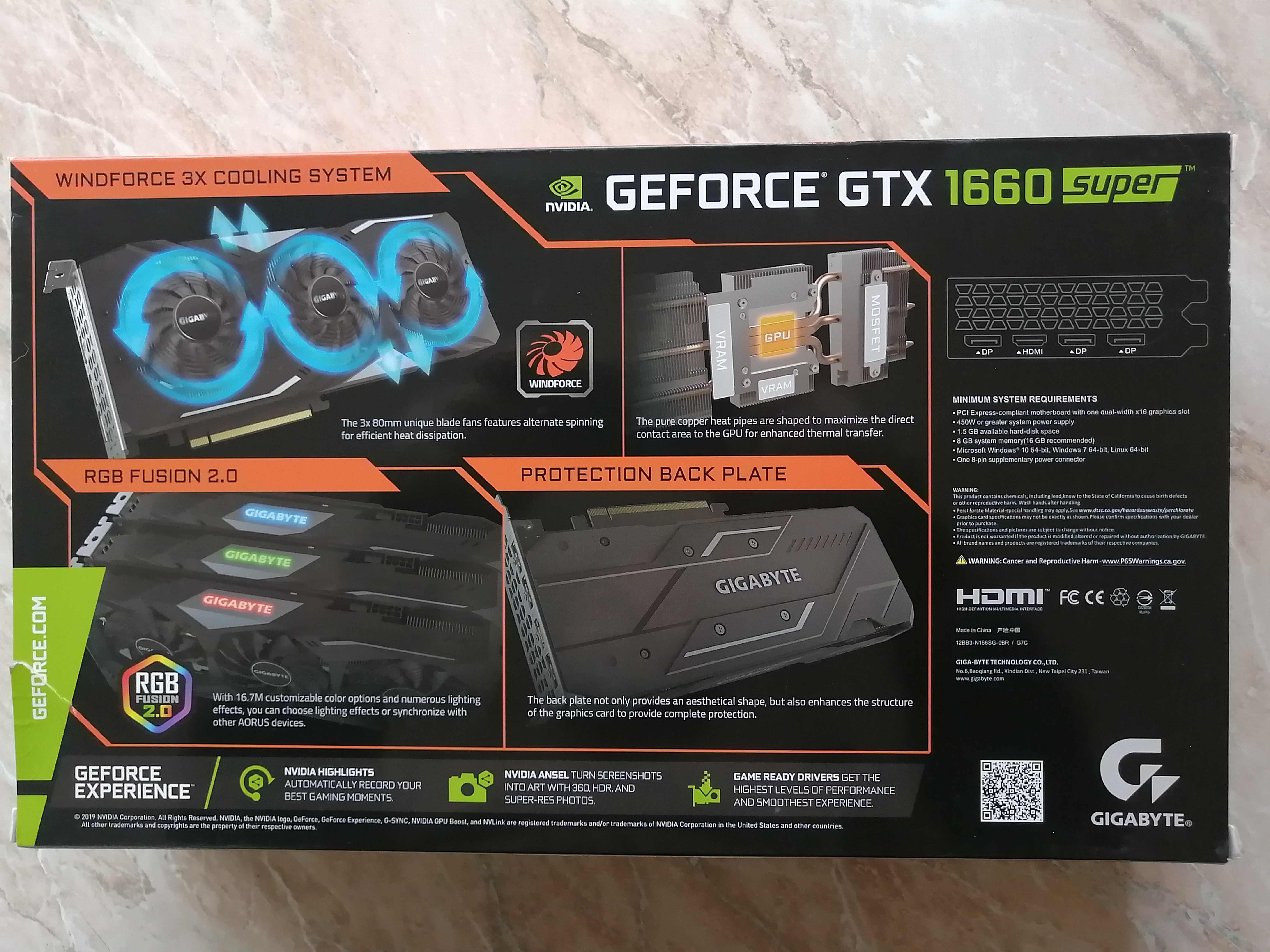 GIGABYTE GeForce GTX 1660 super gaming oc