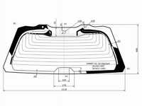 Стекло заднее с обогревом  Smart Fortwo