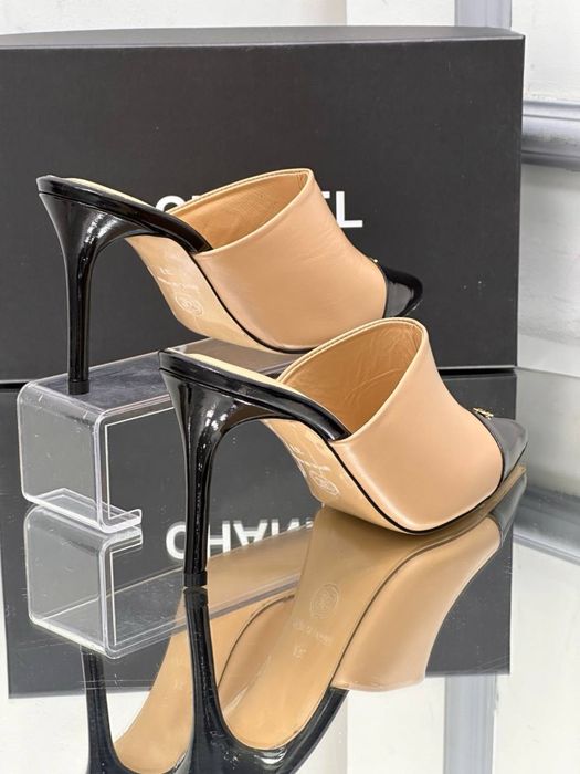 Pantofi-sandale-Balerini Chanel colecția noua Piele naturală 100%