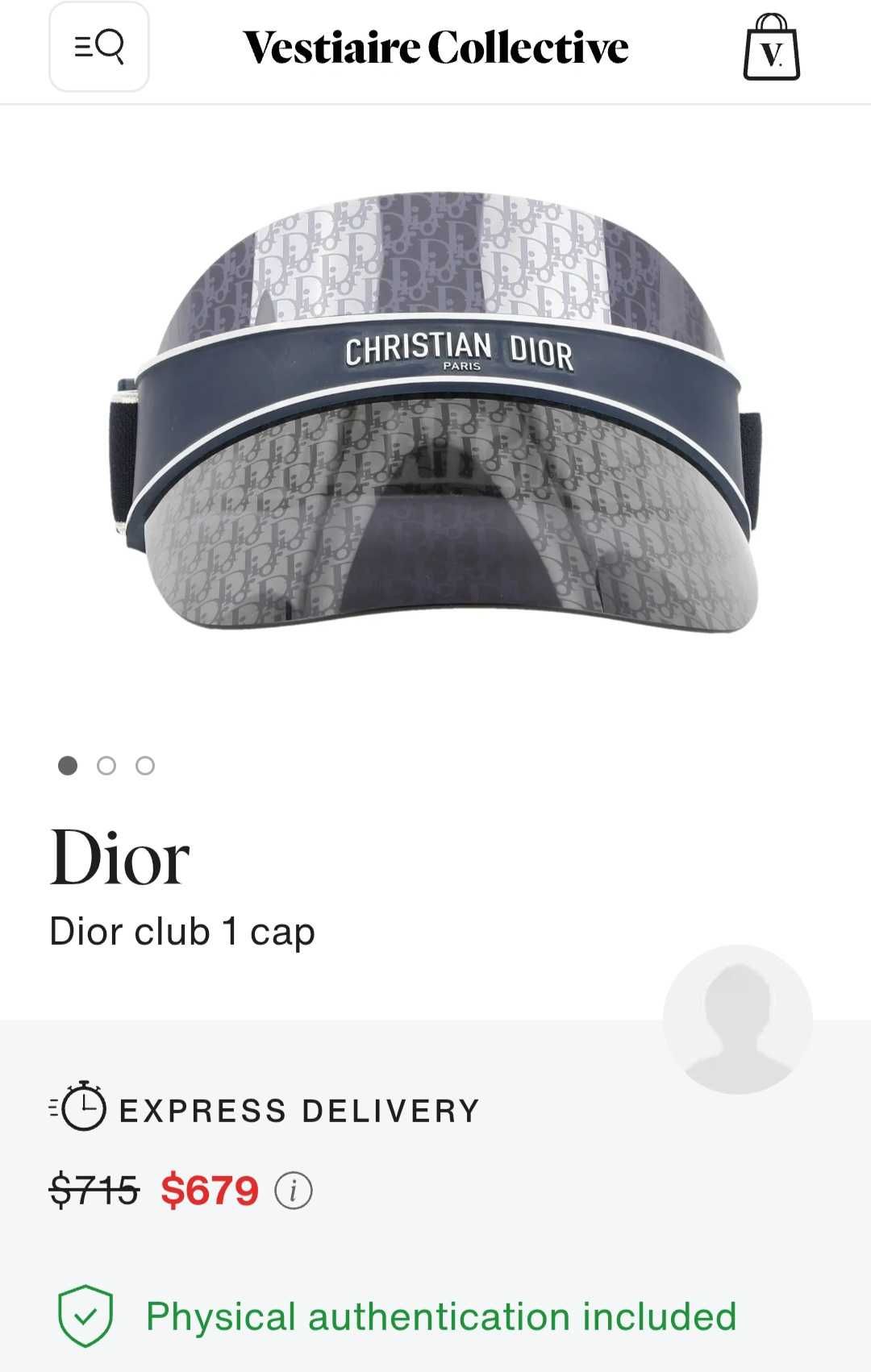 Dior Club 1 козирка