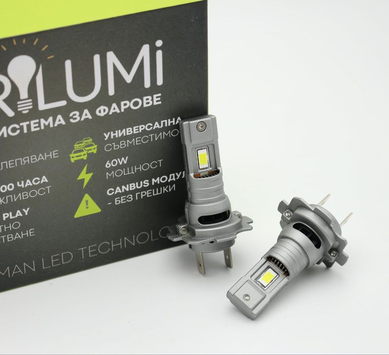LED крушки за фарове H7 - PLUG & PLAY - BRILUMI EVOLVE - 60W - CANBUS