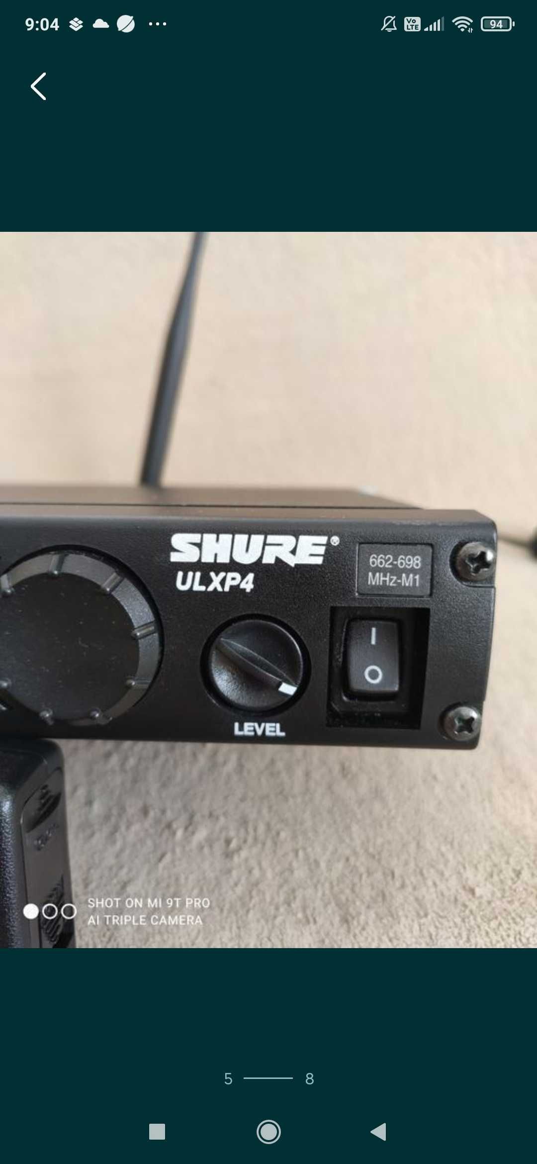 Shure ULX P wireless instrument lavalieră trompeta saxofon vioara