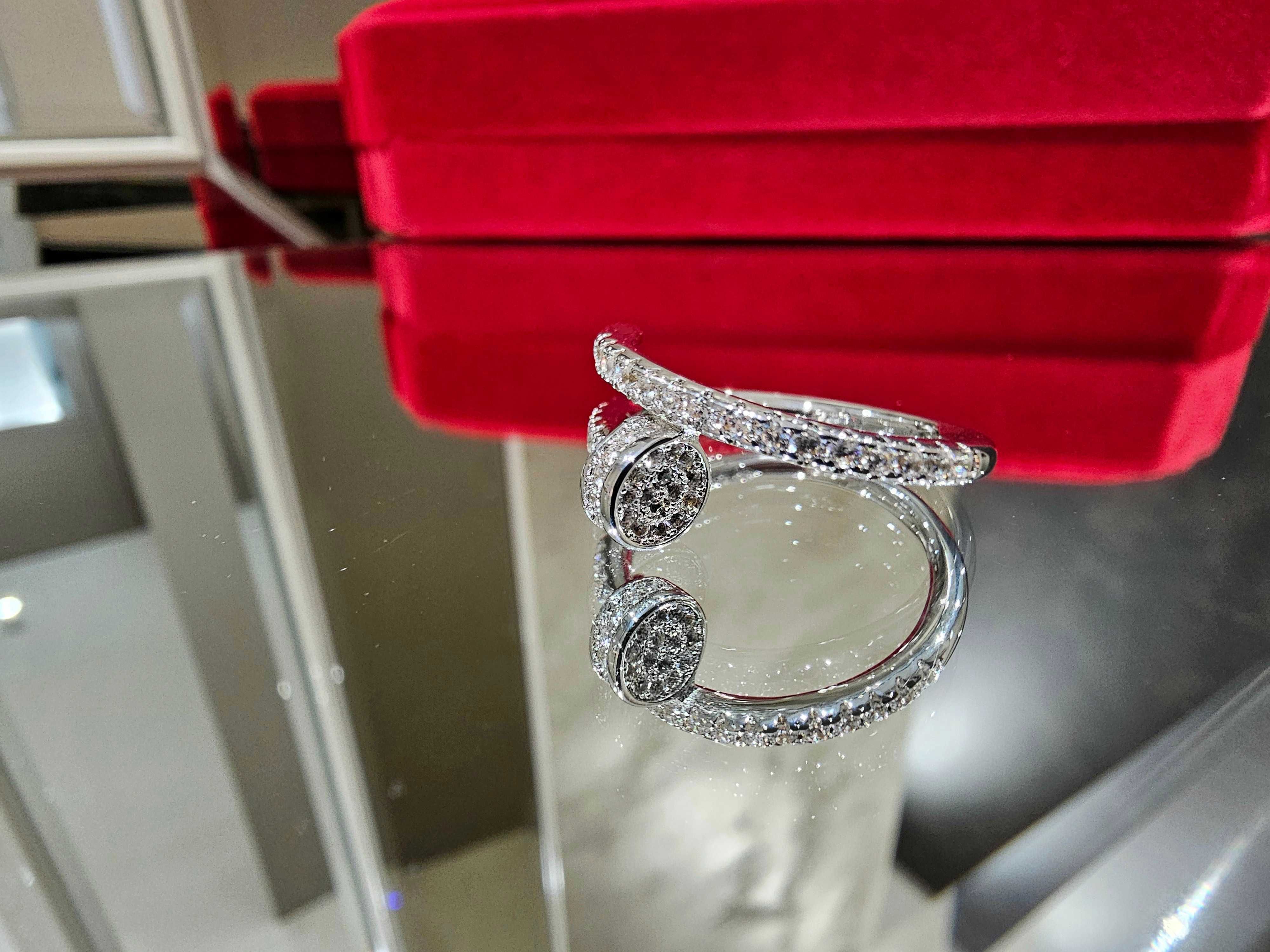 CARTIER Nail Juste un Clou Silver Small Paved Diamonds Пръстен Пирон