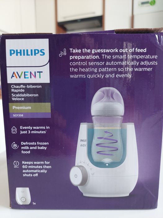 Incalzitor biberoane PHILIPS AVENT SCF358/00, 150ml, alb-gri