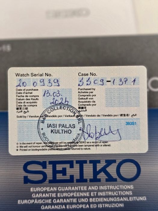 Ceas NOU Seiko Prospex Speedtimer Solar Chronograph, full set acte