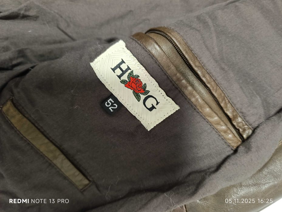 ''Hermes Govantes''оригинално мъжко кожено яке,шуба Л размер