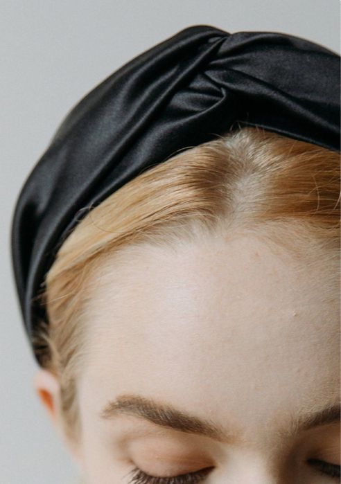 Копринена диадема.  Лента за глава от 100% естествена коприна