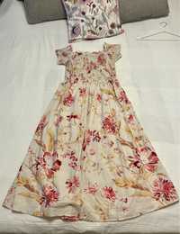 H&M рокля на цветя с голи рамене