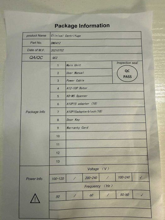 Сентрафуга DLAB DM0412