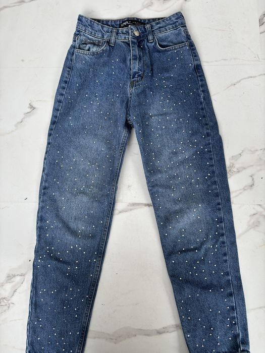 Дамско дънки с камъни