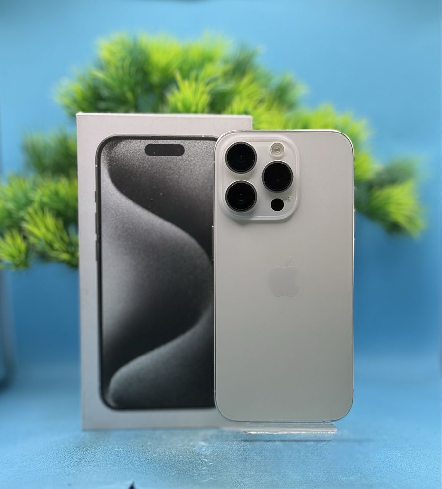ПЕРФЕКТЕН!!! Apple iPhone 15 Pro, 128GB, 5G, White Titanium