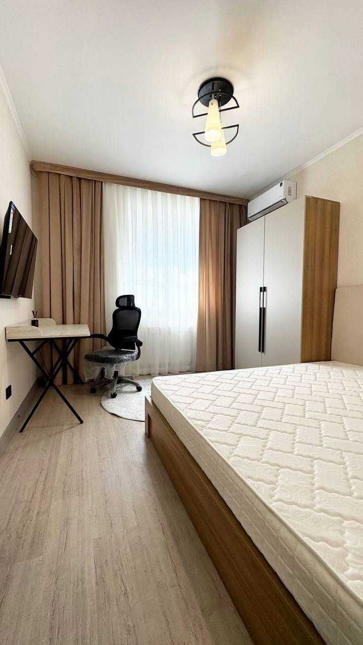 Квартира 1-комн., 28+30 м², евро, Assalom Sohil, эт. 1/12, с мебелью!`
