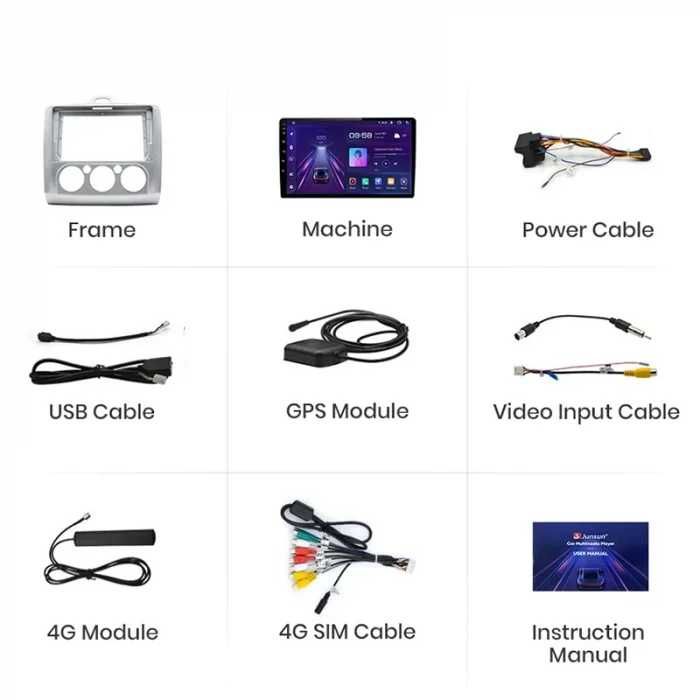 Navigatie Android 13 Dedicata Ford Focus 2 Carplay Android Auto Waze