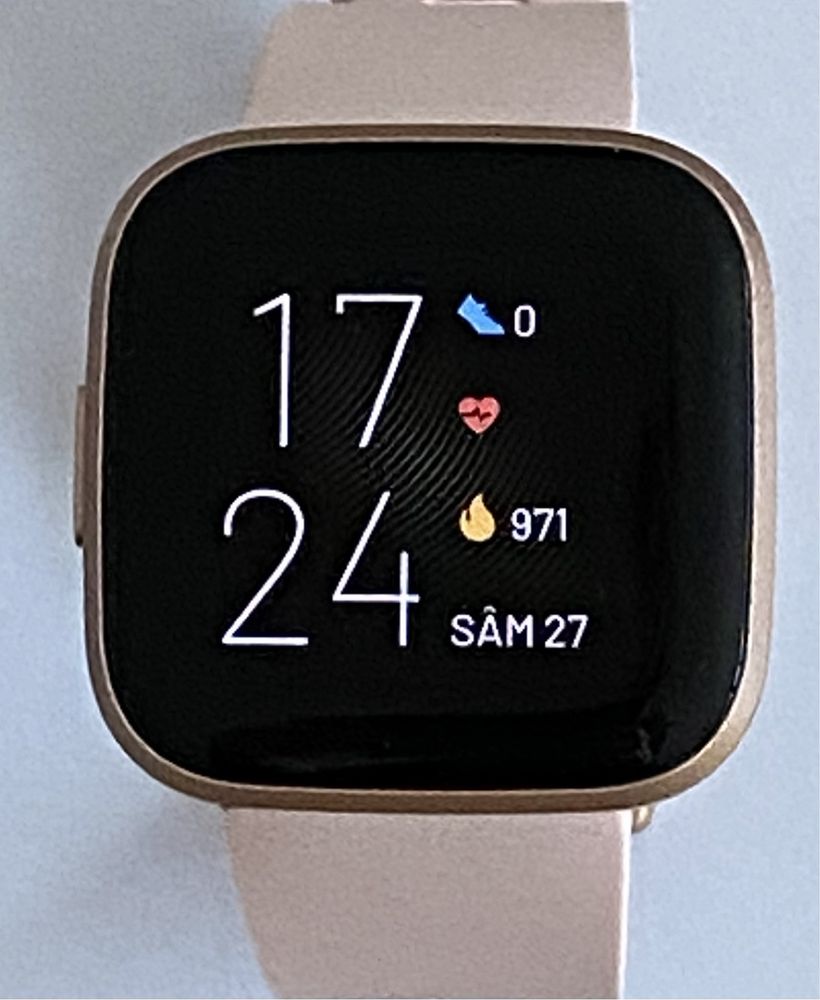 Vand smartwatch Fitbit Versa 2, NFC, Petal/Copper Rose