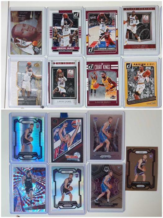 Колекционерски карти Panini Prizm NBA, Lakers, Doncic, LeBron,Vezenkov