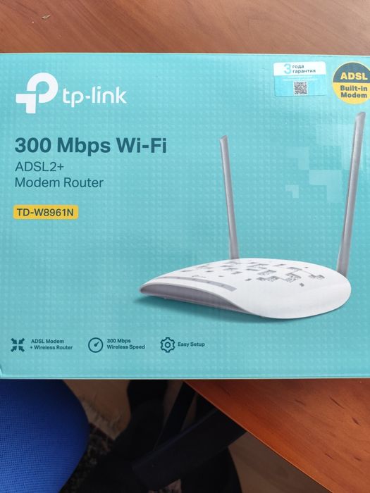 Модем - Роутер  TP link ADSL новый в работе не был.