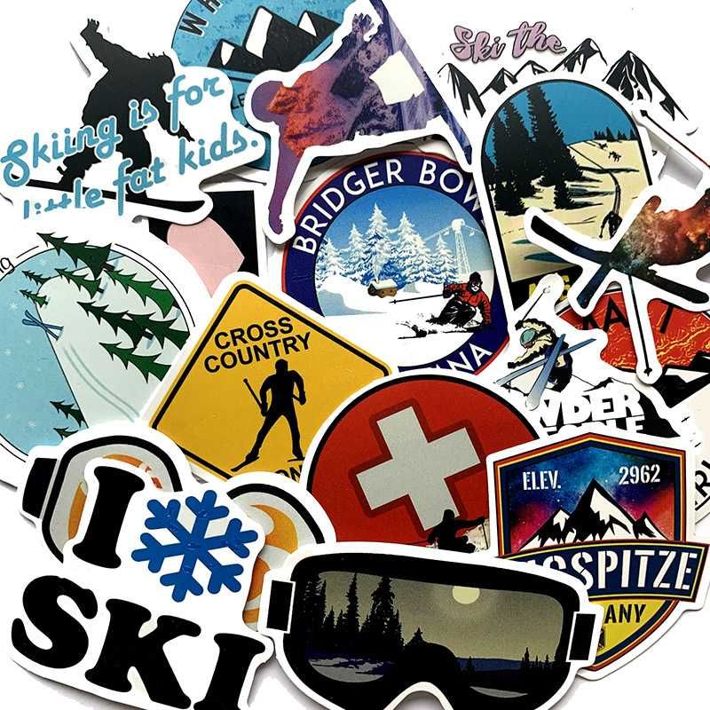 Водоустойчиви 50х бр стикери-Зимни спортове/Ski/Ски/Сноуборд/Snowboard