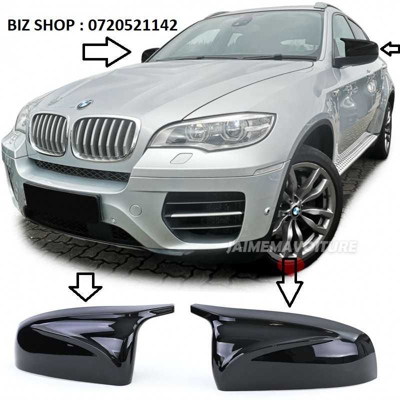 Capace oglinzi BMW X5 E70 X6 E71 (07-13) Negru lucios