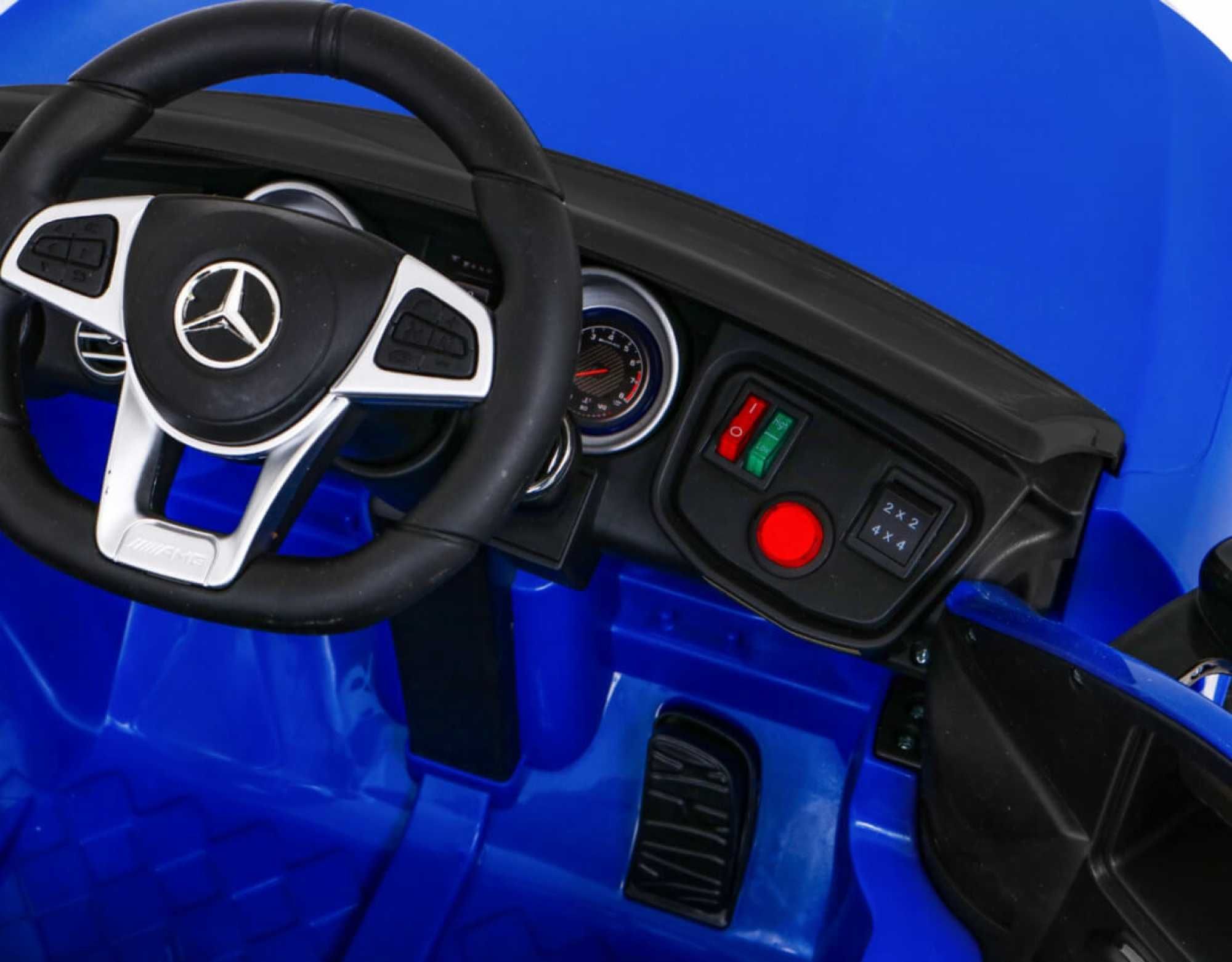Masinuta electrica copii 1-5 ani Mercedes GLC63S 4x4, Roti Moi #Blue