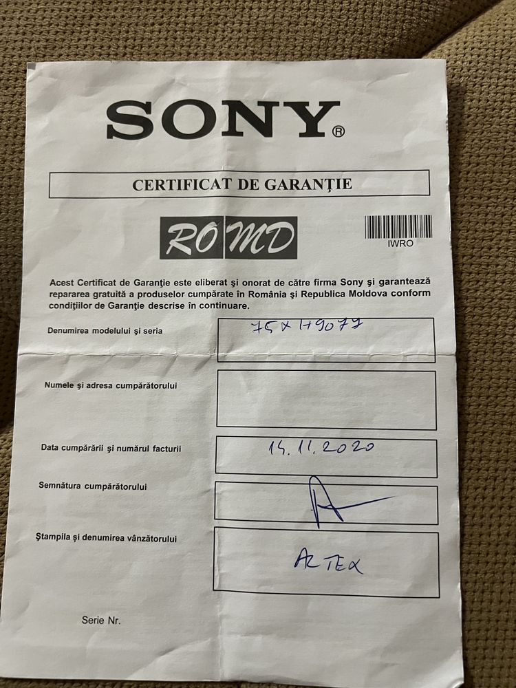 Vand televizor SONY