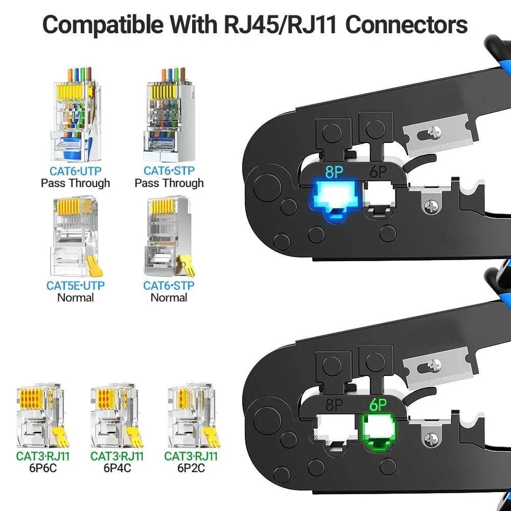 Клещи за кримпване STELS SN-70, RJ11, RJ12, RJ45