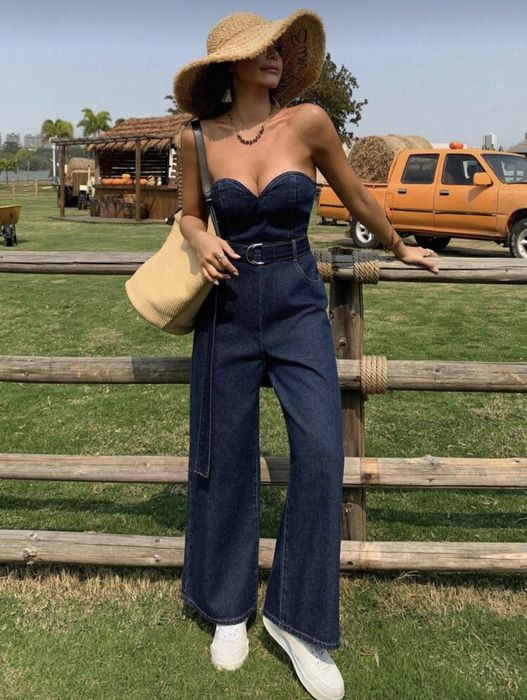 Дамски ежедневен деним гащеризон DAZY