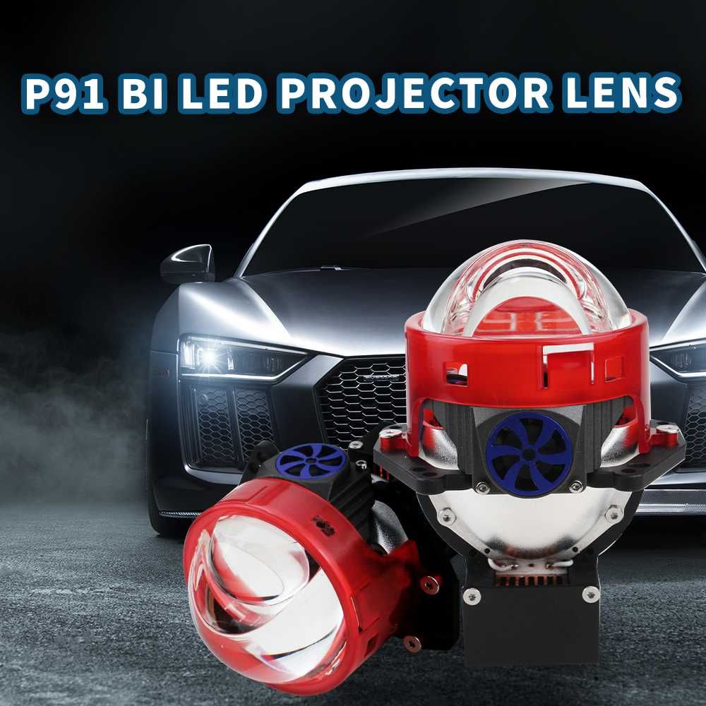 Bi-LED лупи за вграждане 3 инча,156W,8000lm 12V,2бр с лазер
