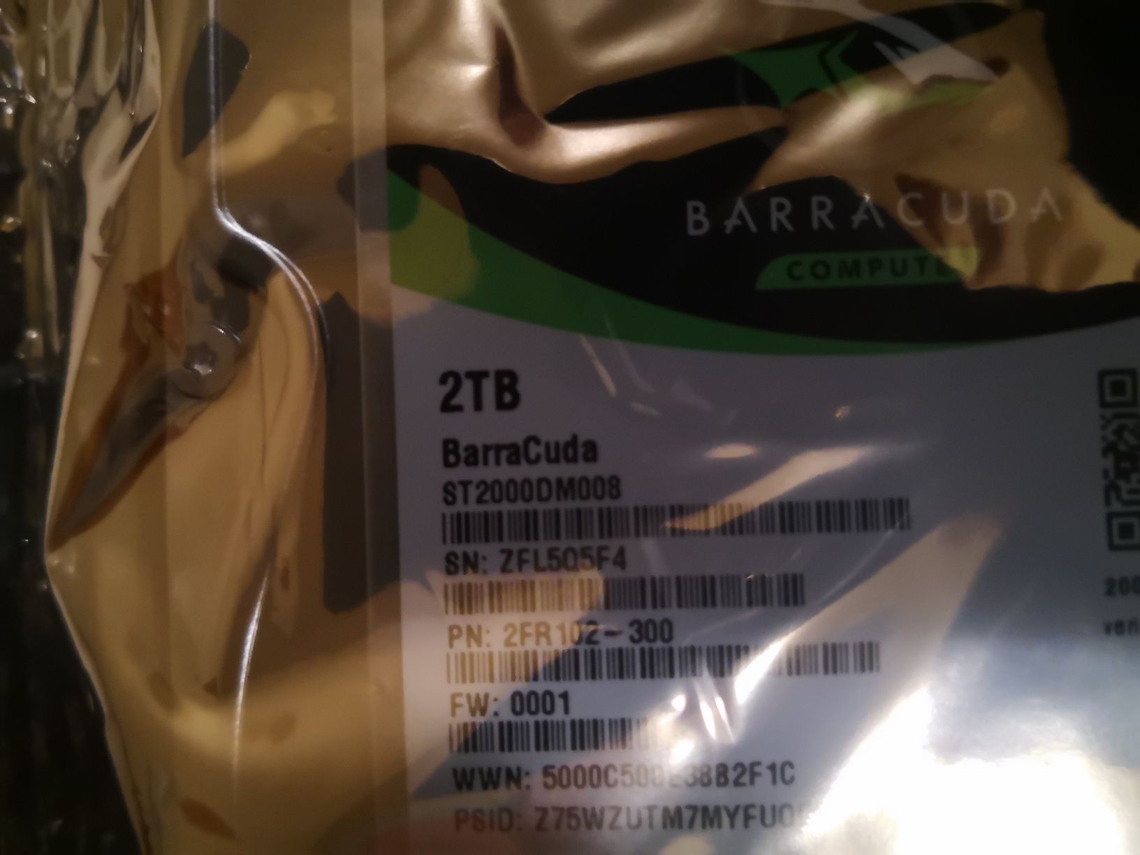 hdd 2 tb Seagate BarraCuda 3.5 2TB 7200rpm 256MB SATA3 (ST2000DM008)