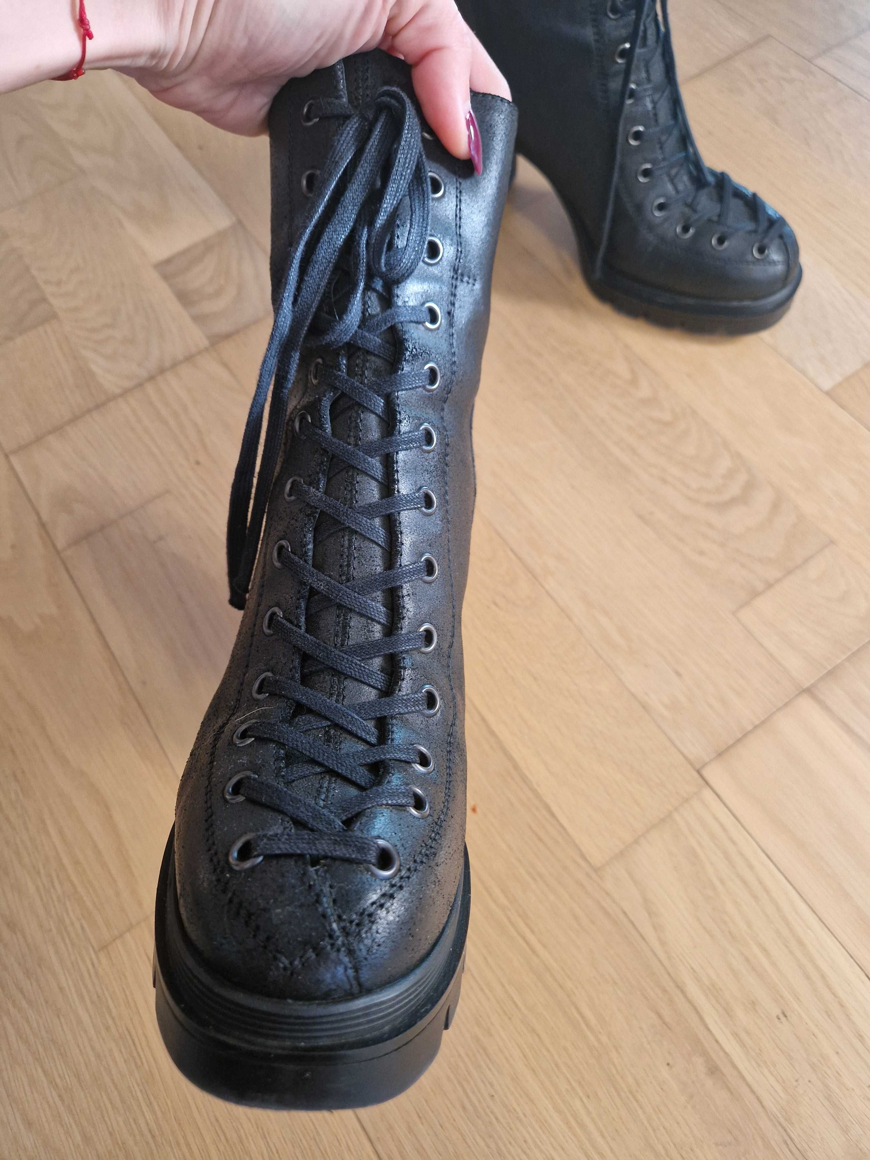 Ghete piele Musette negre 39