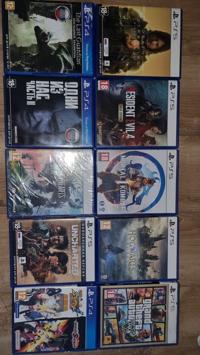 Resident evil, hogwarts, death stranding, mortal kombat, одни из нас