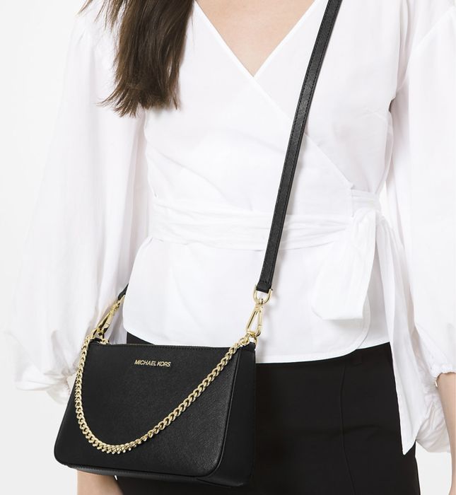 Чисто Нова Черна Чанта Michael Kors Saffiano Leather