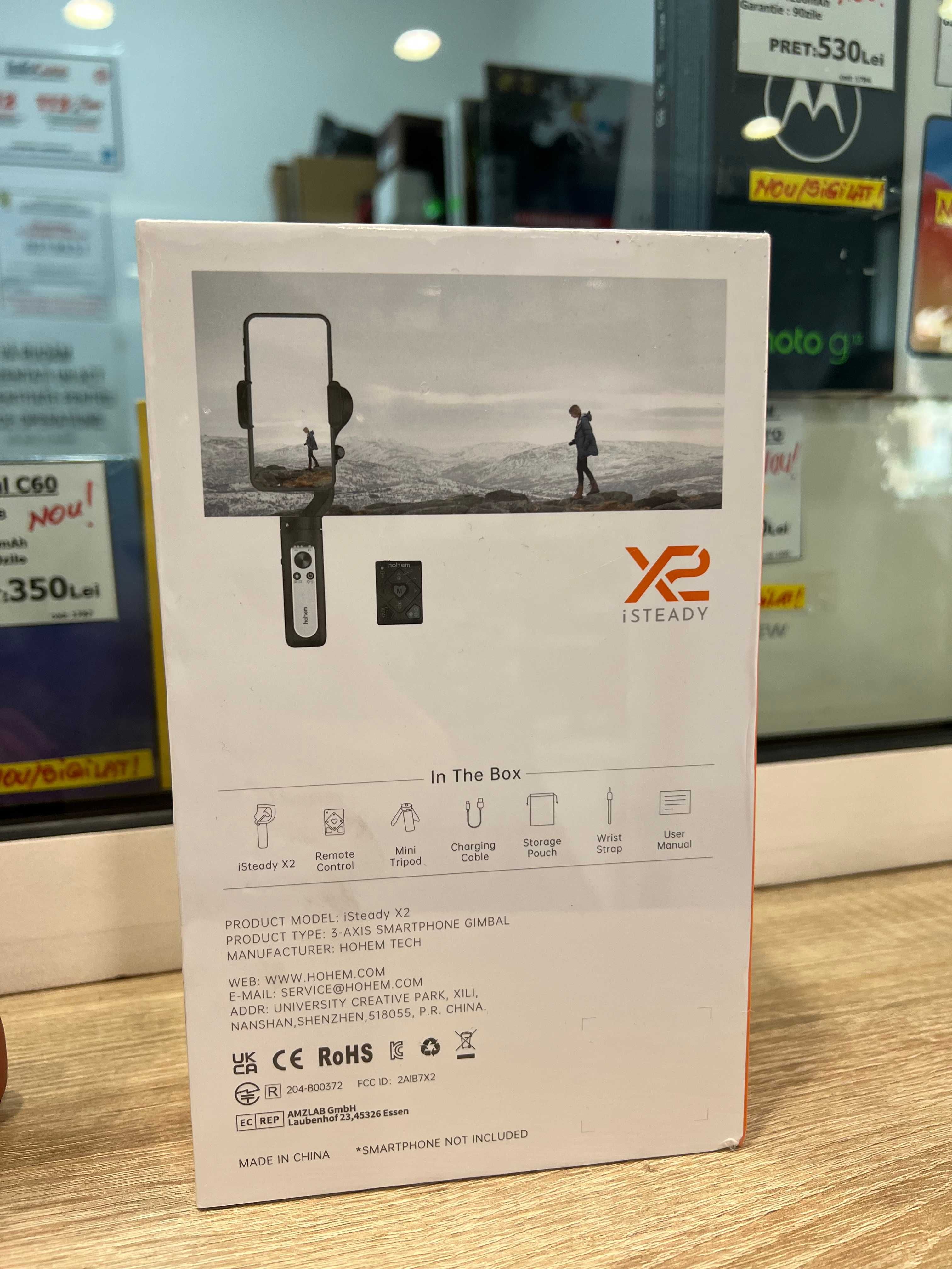 Stabilizator Gimbal Hohem iSteady X2, NOU/Sigilat!