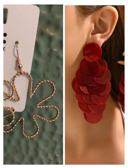 Cercei noi aurii/ roșii