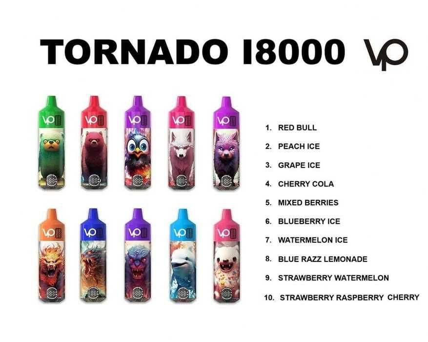 Pachet 6 bucati Vape Tornado 18000 fumuri - USB C