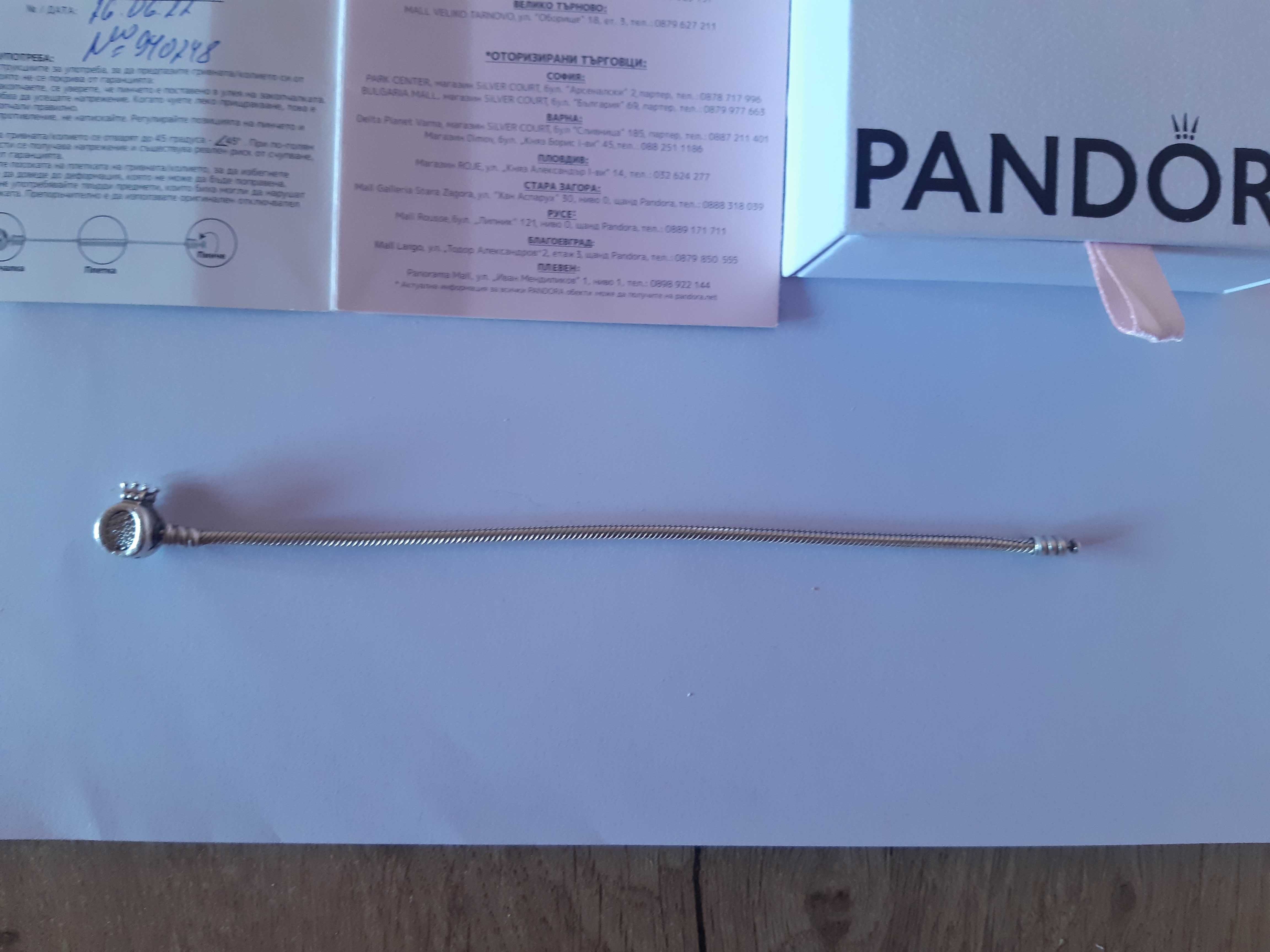 Гривна PANDORA, оригинална сребърна